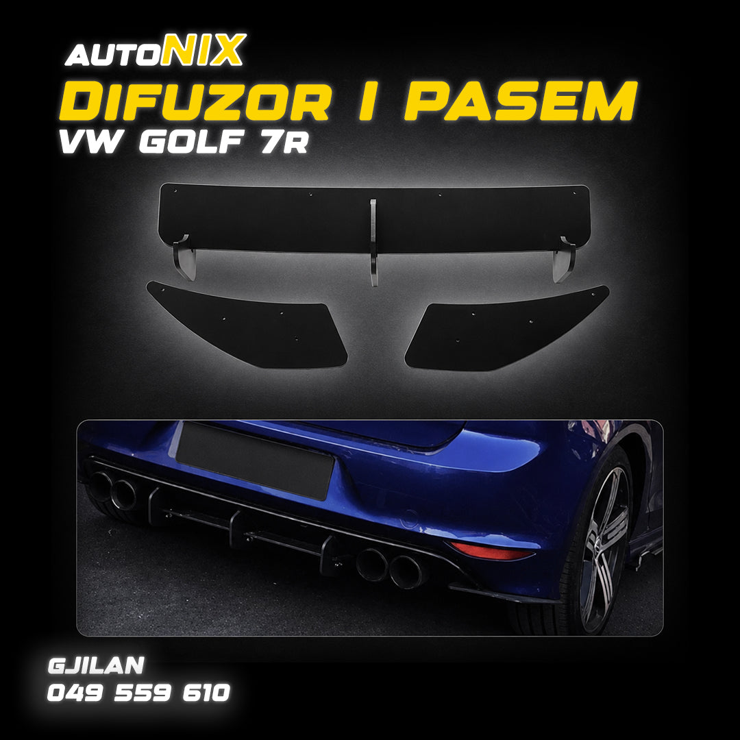 DIFUZOR I PASËM VW GOLF 7 R