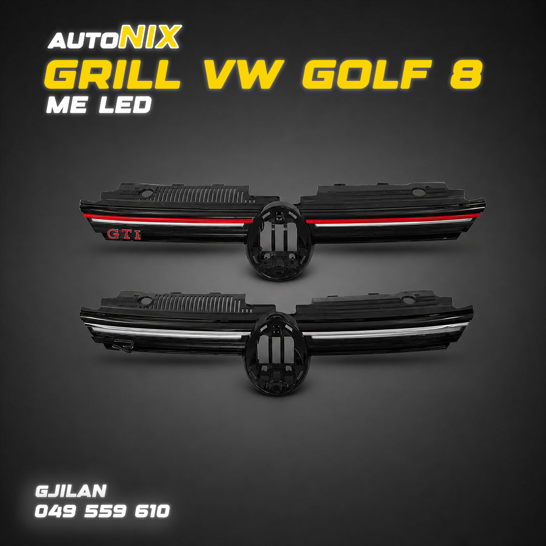 Grilë e Përparme me LED për VW Golf 8