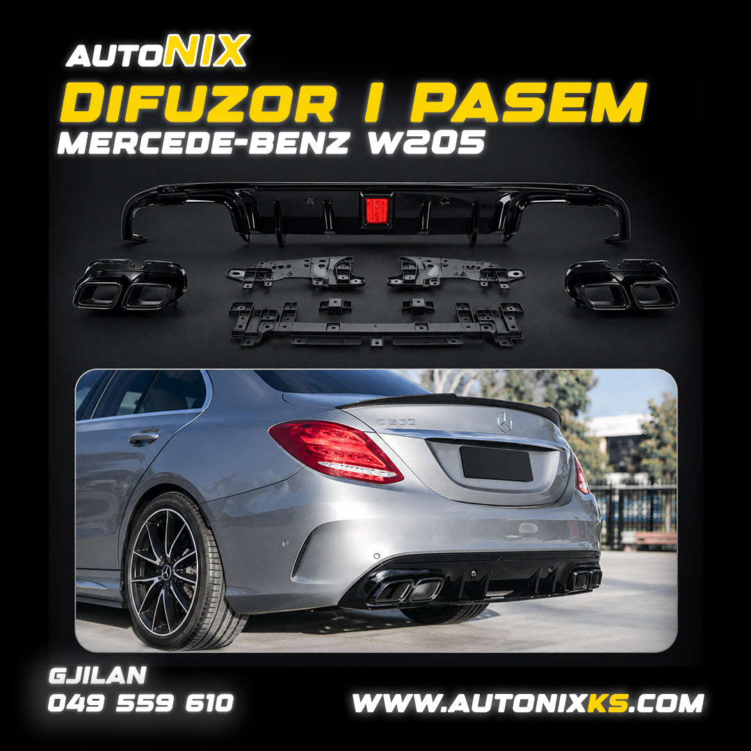 DIFUZOR I PASMË C63 S AMG për Mercedes-Benz C-Class W205 2014–2018