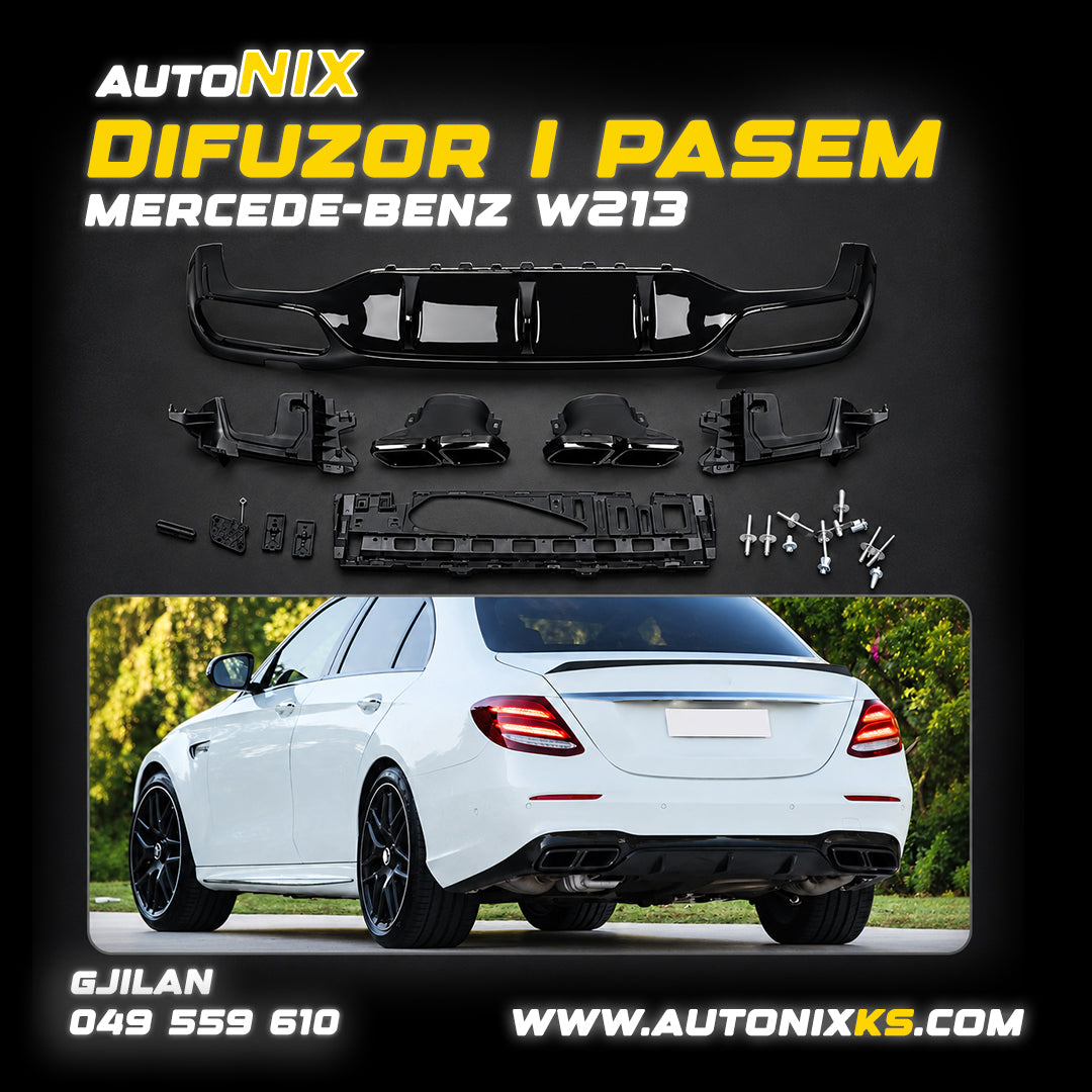 DIFUZOR I PASMË AMG Mercedes-Benz E-Class W213 2016–2018 Black Tips
