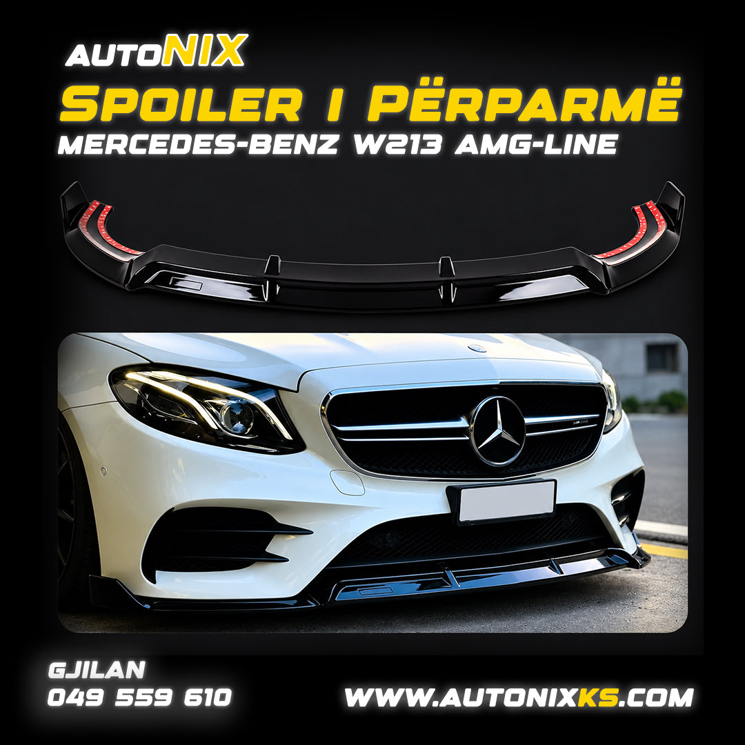 FRONT LIP për Mercedes-Benz E-Class W213 AMG Line 2016–2020