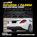 DIFUZOR I PASMË AMG për Mercedes-Benz S-Class W222 2018–2020 Black Tips